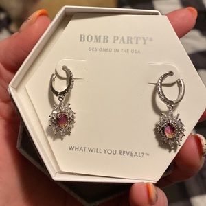 .925 Sterling Silver purple bi color tourmaline